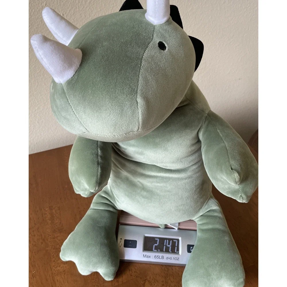 Pillowfort Weighted Stuffed Animal Green Dinosaur Plush Stuffie Stuffy Clean
